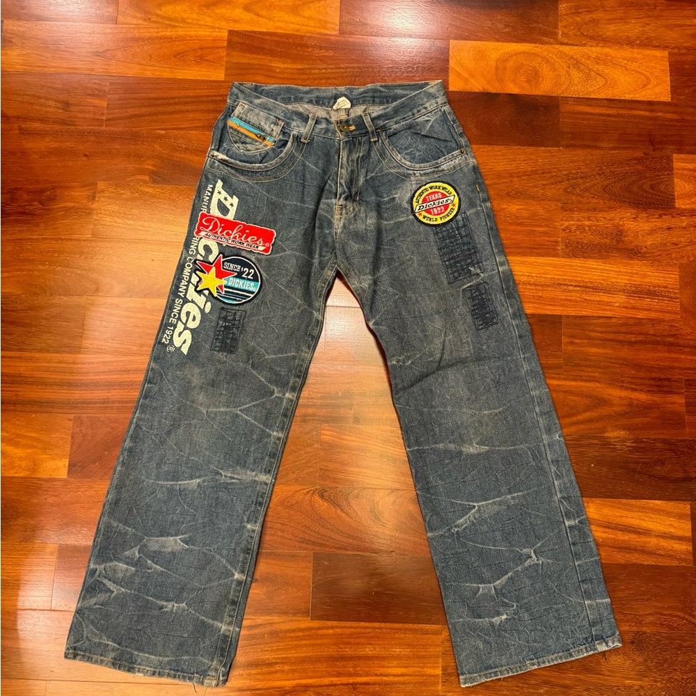 Dickies Men's Relaxed Fit Jeans with Graphic Patches
